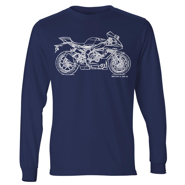 JL Illustration For A Yamaha YZF-R1 2016 Special Edition Motorbike Fan LS-Tshirt
