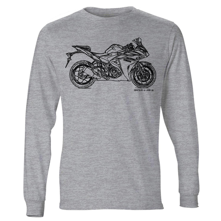 JL Illustration For A Yamaha YZF-R3 2016 Motorbike Fan LS-Tshirt