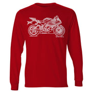 JL Illustration For A Yamaha YZF-R6 2007 Motorbike Fan LS-Tshirt