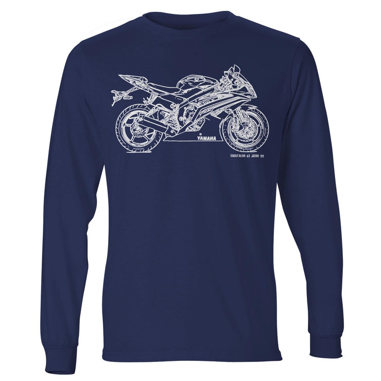 JL Illustration For A Yamaha YZF-R6 2016 Motorbike Fan LS-Tshirt
