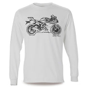 JL Illustration For A Yamaha YZF-R6 2017 Motorbike Fan LS-Tshirt