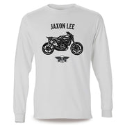 Jaxon Lee Illustration For A Husqvarna Svartpilen 701 Motorbike Fan LS-Tshirt