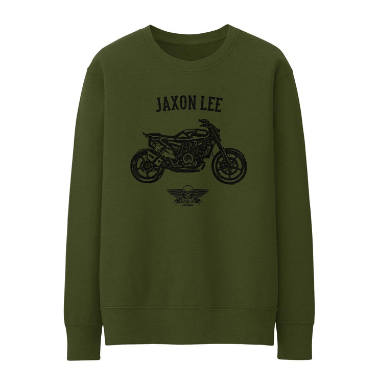 Jaxon Lee Illustration For A Husqvarna Svartpilen 701 Motorbike Fan Jumper