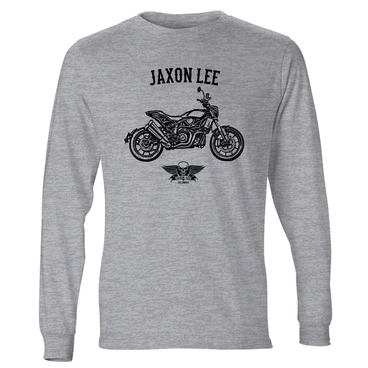Jaxon Lee Illustration For A Indian FTR 1200 Motorbike Fan LS-Tshirt