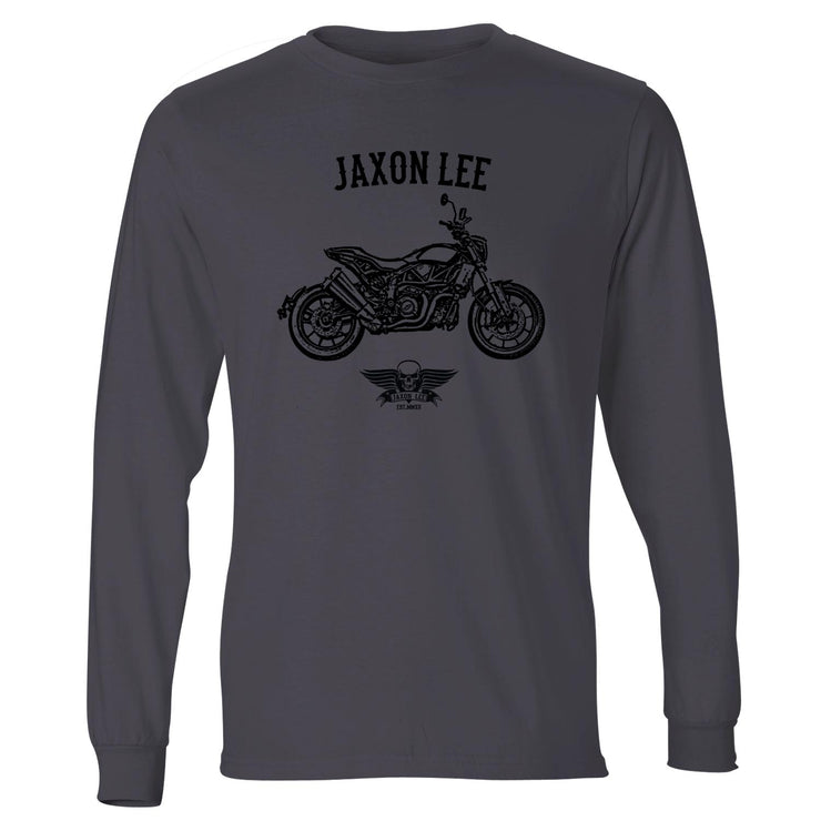 Jaxon Lee Illustration For A Indian FTR 1200 Motorbike Fan LS-Tshirt