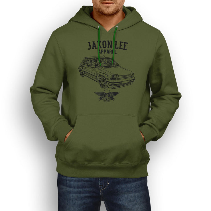 Jaxon Lee Illustration For A Renault 5 GT Turbo Motorcar Fan Hoodie