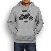 Jaxon Lee Illustration For A Husqvarna Svartpilen 701 Motorbike Fan Hoodie