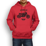 Jaxon Lee Illustration For A Husqvarna Svartpilen 701 Motorbike Fan Hoodie