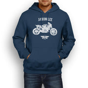 Jaxon Lee Illustration For A Husqvarna Svartpilen 701 Motorbike Fan Hoodie