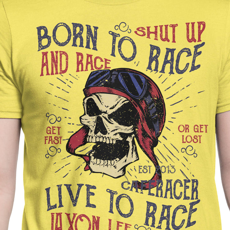 JL Born to Race Motorcycle Cafe Racer – T-shirt