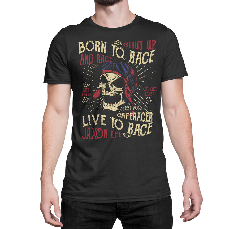 JL Born to Race Motorcycle Cafe Racer – T-shirt