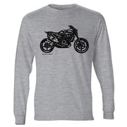 JL Illustration For A Husqvarna Svartpilen 701 Motorbike Fan LS-Tshirt