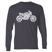 JL Illustration For A Husqvarna Svartpilen 701 Motorbike Fan LS-Tshirt