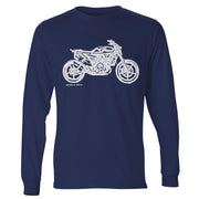 JL Illustration For A Husqvarna Svartpilen 701 Motorbike Fan LS-Tshirt