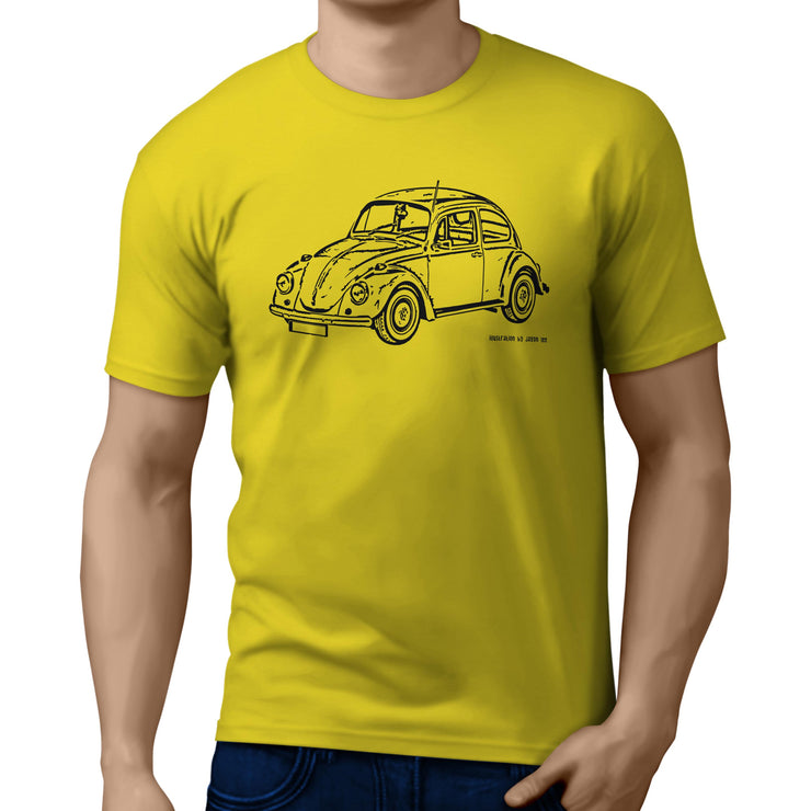 JL illustration for a Volkswagen 1968 Beetle 1500 Limousine fan T-shirt