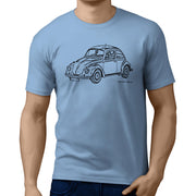 JL illustration for a Volkswagen 1968 Beetle 1500 Limousine fan T-shirt