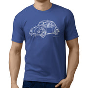 JL illustration for a Volkswagen 1968 Beetle 1500 Limousine fan T-shirt