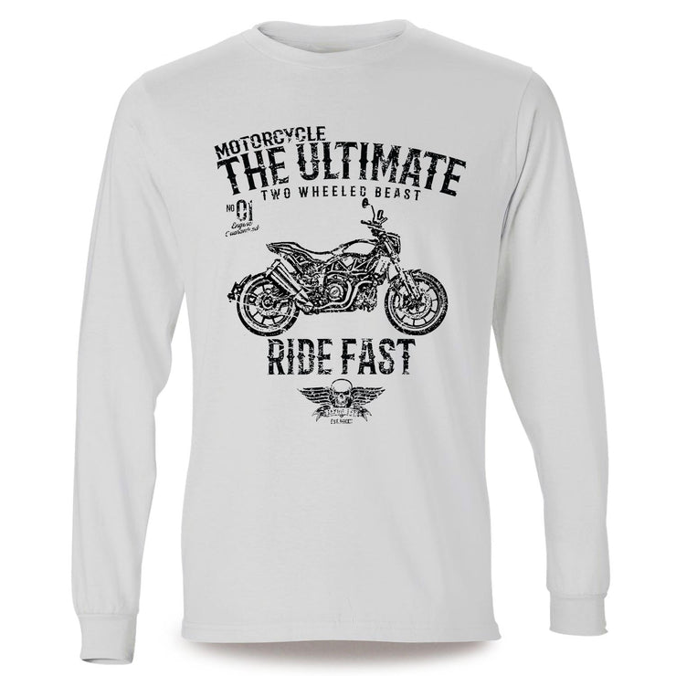 JL Ultimate Illustration For A Indian FTR 1200 Motorbike Fan LS-Tshirt