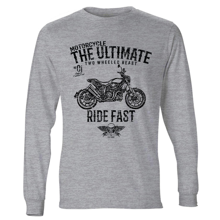 JL Ultimate Illustration For A Indian FTR 1200 Motorbike Fan LS-Tshirt