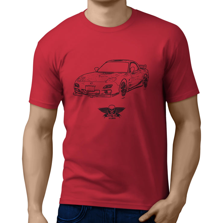 Jaxon Lee Illustration for a Mazda RX-7 Motorcar fan T-shirt