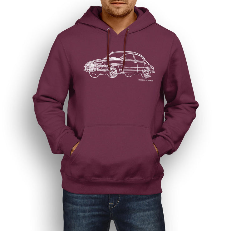 JL Illustration For A SAAB 96 Motorcar Fan Hoodie