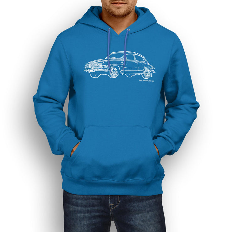 JL Illustration For A SAAB 96 Motorcar Fan Hoodie