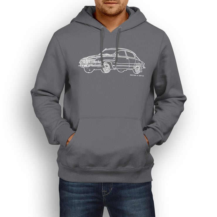 JL Illustration For A SAAB 96 Motorcar Fan Hoodie