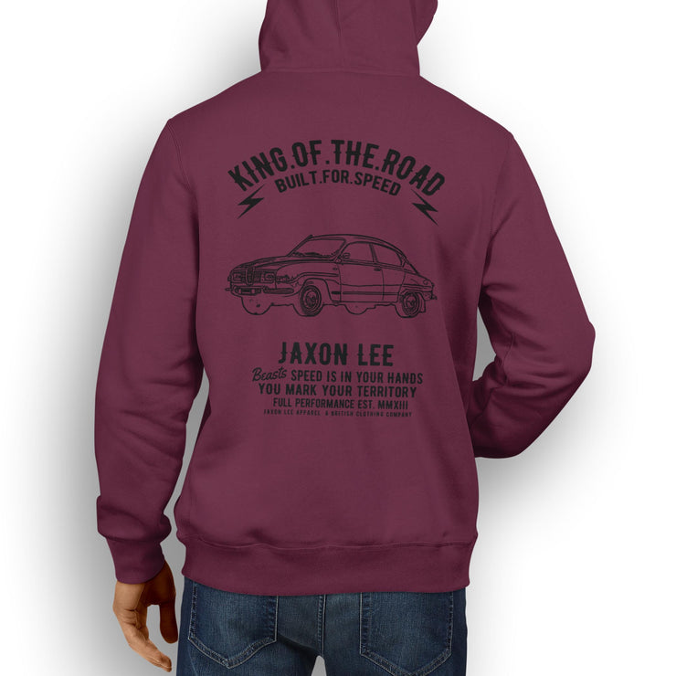 JL King Illustration For A SAAB 96 Motorcar Fan Hoodie