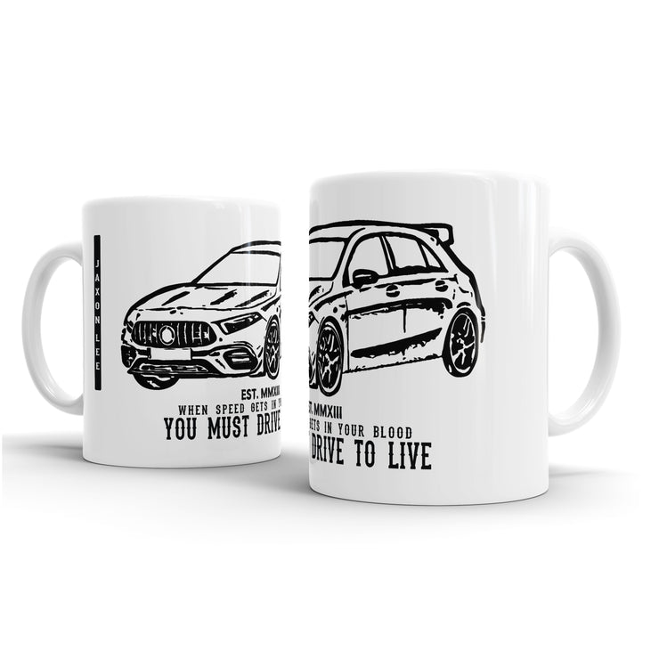 JL Illustration For A Mercedes Benz AMG A45 S Motorcar Fan – Gift Mug