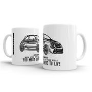 JL Illustration For A Abarth 595 Turismo GTI Motorcar Fan – Gift Mug