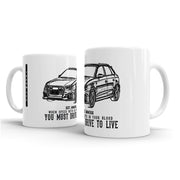 JL Illustration For A Audi RS3 Sportback Motorcar Fan – Gift Mug