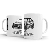 JL Illustration For A Audi RS3 Sportback Motorcar Fan – Gift Mug