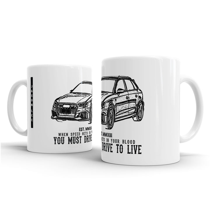 JL Illustration For A Audi RS3 Sportback Motorcar Fan – Gift Mug