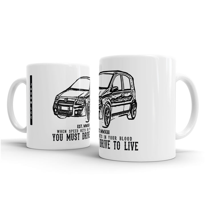 JL Illustration For A Fiat Panda 100HP Motorcar Fan – Gift Mug