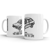 JL Illustration For A Ford Fiesta Mk1 XR2 Motorcar Fan – Gift Mug