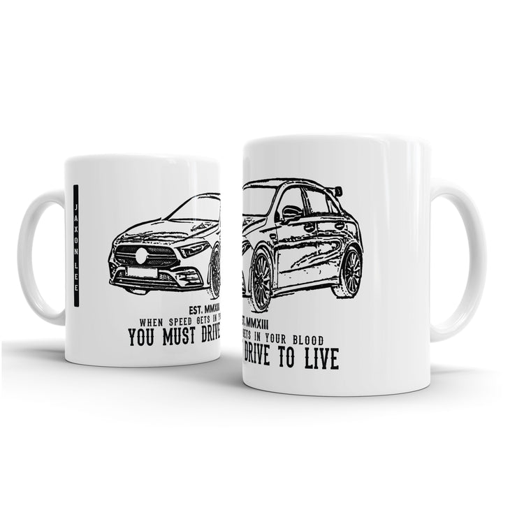 JL Illustration For A Mercedes Benz AMG A35 Motorcar Fan – Gift Mug