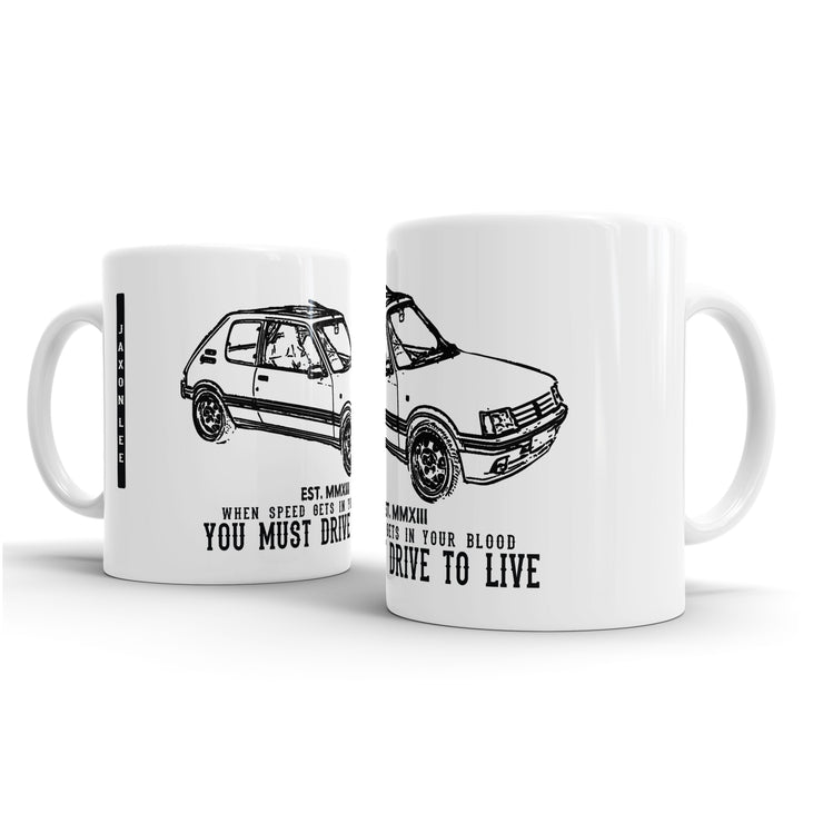 JL Illustration For A Peugeot 205 GTI 1.9 Motorcar Fan – Gift Mug