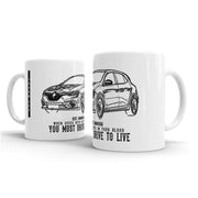 JL Illustration For A Renault Megane RS Trophy Motorcar Fan – Gift Mug
