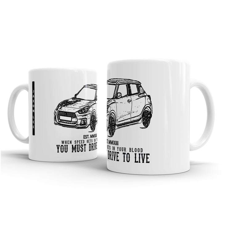 JL Illustration For A Suzuki Swift Sport Motorcar Fan – Gift Mug