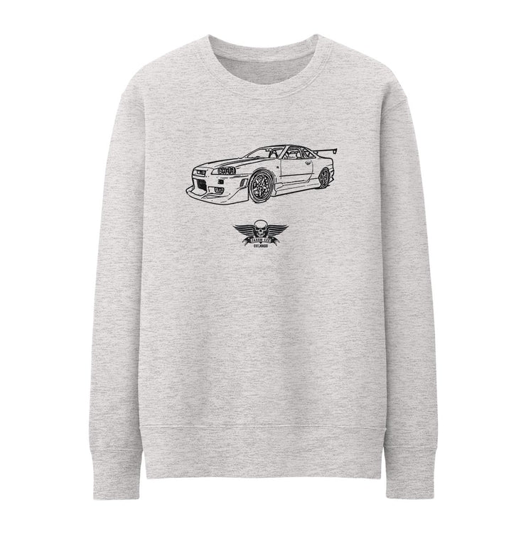Jaxon Lee Illustration For A Nissan Skyline R34 GT-R Motorcar Fan Jumper