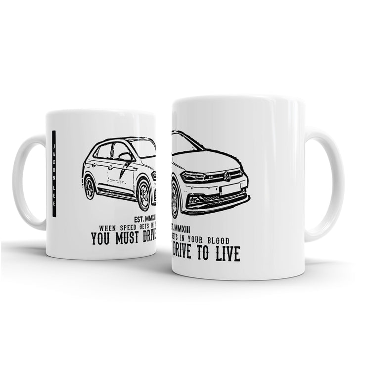 JL Illustration For A Volkswagen Polo GTI Motorcar Fan – Gift Mug