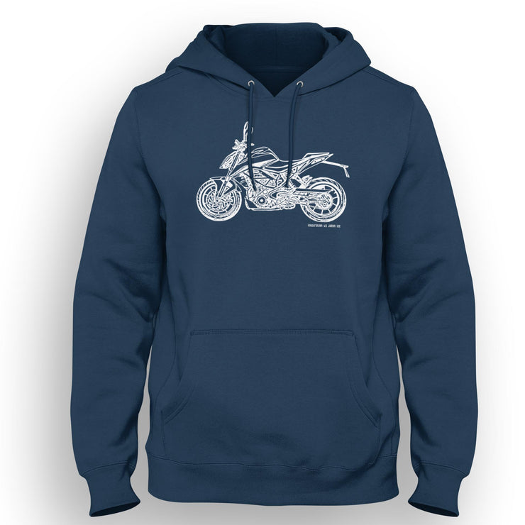 JL Illustration For A KTM 390 Duke Motorcar Fan Hoodie