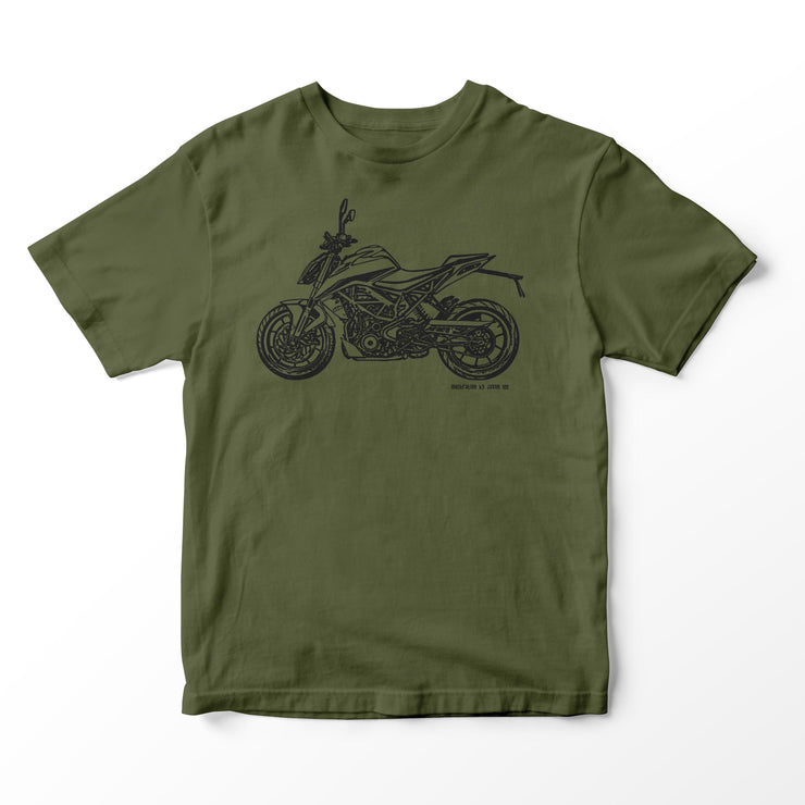 JL Illustration For A KTM 390 Duke Motorbike Fan T-shirt