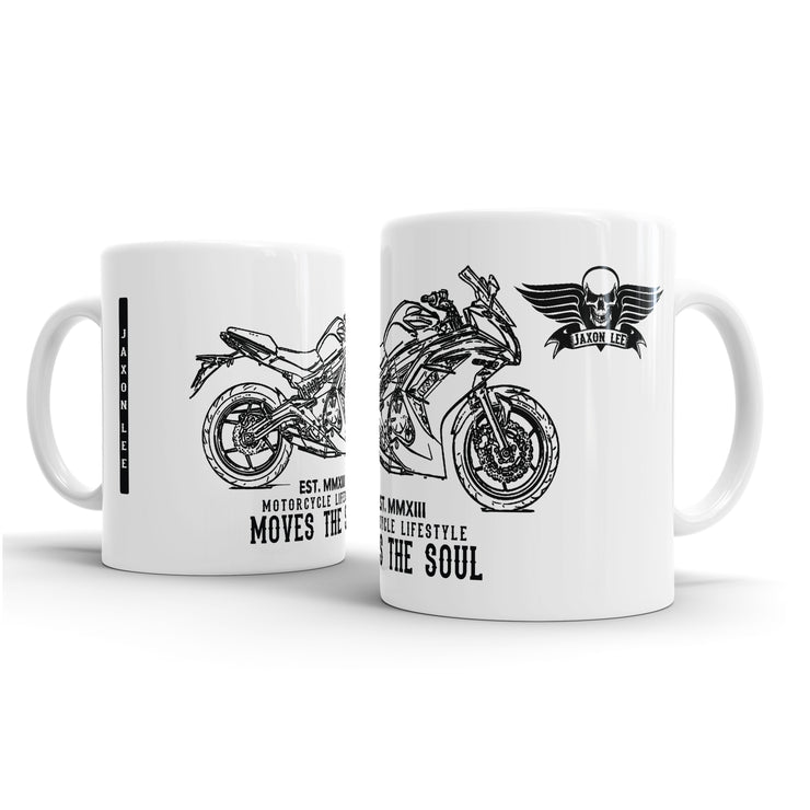 JL Illustration For A Kawasaki ER6F Motorbike Fan – Gift Mug