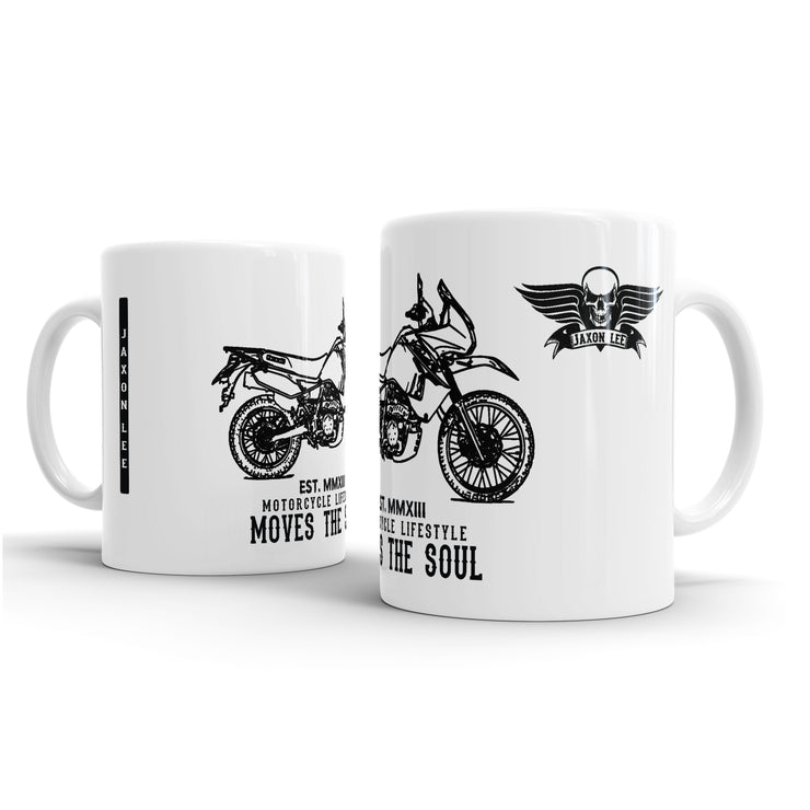 JL Illustration For A Kawasaki KLR650 Motorbike Fan – Gift Mug