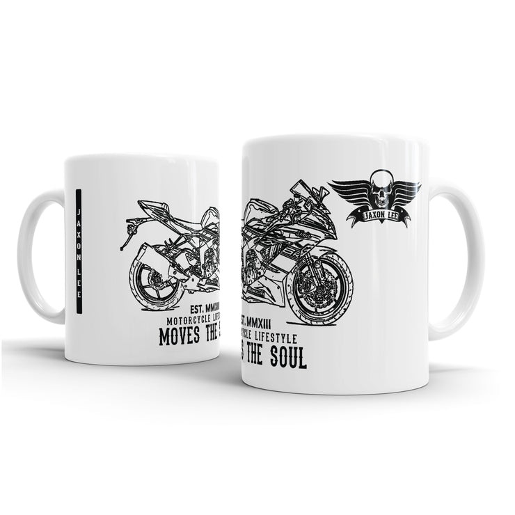JL Illustration For A Kawasaki Ninja ZX 6R KRT Motorbike Fan – Gift Mug