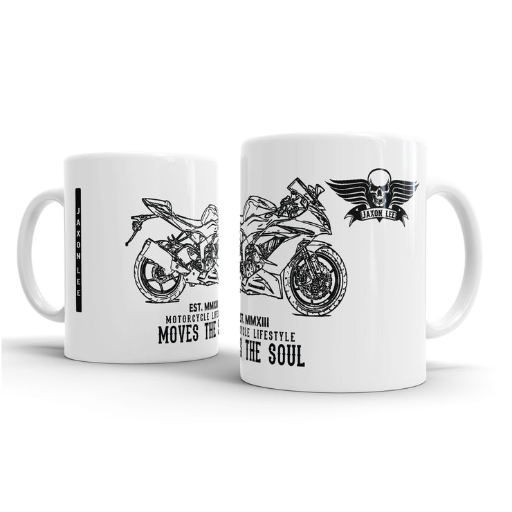 JL Illustration For A Kawasaki Ninja ZX 6R Motorbike Fan – Gift Mug