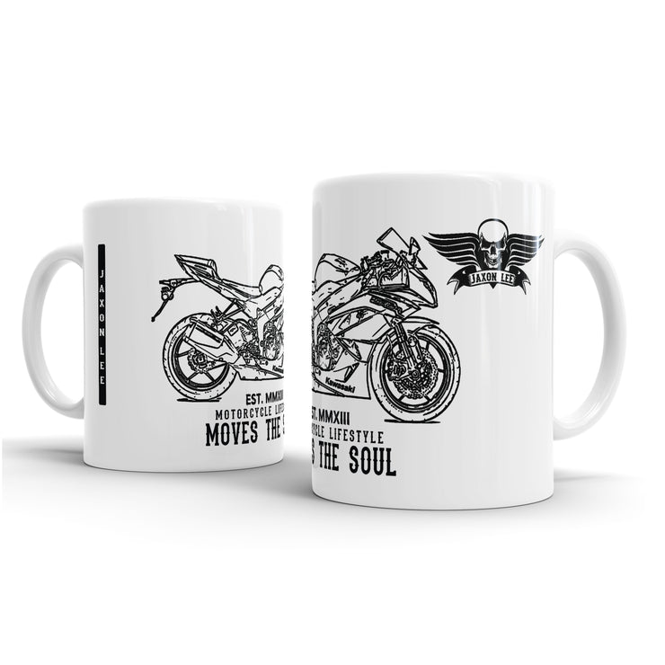 JL Illustration For A Kawasaki Ninja ZX6R Motorbike Fan – Gift Mug