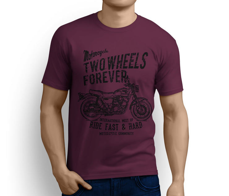 RH Illustration For A Kawasaki W800 2016 Motorbike Fan T-shirt - Jaxon lee