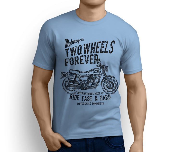 RH Illustration For A Kawasaki W800 2016 Motorbike Fan T-shirt - Jaxon lee